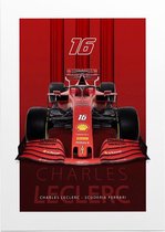 Charles Leclerc (Scuderia Ferrari F1 2020) - Foto op Posterpapier - 42 x 59.4 cm (A2)