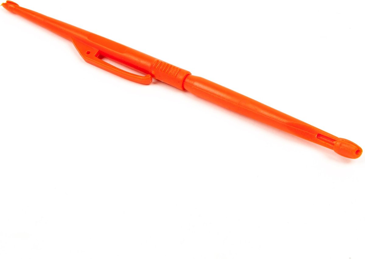 Dubbele Hakensteker Oranje Zwart + Naald Onthaker Haakjes Vis Haakje Onthaken Witvishaakjes Witvis