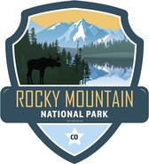Signs-USA - Landmark ROCKY MOUNTAIN National Park - Wandbord - 28 x 31 cm