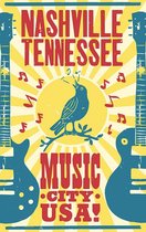 Signs-USA - Nashville Music City - Blue Bird - XL - Wandbord - 70 x 44 cm