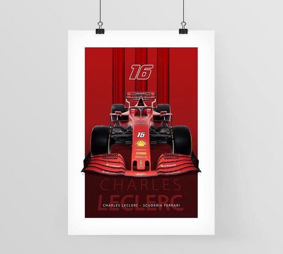 Charles Leclerc Scuderia Ferrari F1 Photo Sur Forex 50 X 70 Cm B2 Bol Com