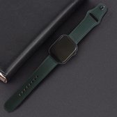 Geschikt voor Apple Watch bandje 38 / 40 / 41 mm - Series 1 2 3 4 5 6 7 SE - Smartwatch iWatch horloge band - 38mm 40mm 41mm - Fungus - PU Leer - Donkergroen - Druksluiting