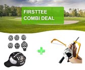 Firsttee - COMBI DEAL - EXTRA VOORDEEL - Balmarker 6 in 1 & Swing Guide - Golf - Golfballen - Putten - Verbeter je golf swing - Swingtrainer - Golf accessoires - Trainingsmateriale
