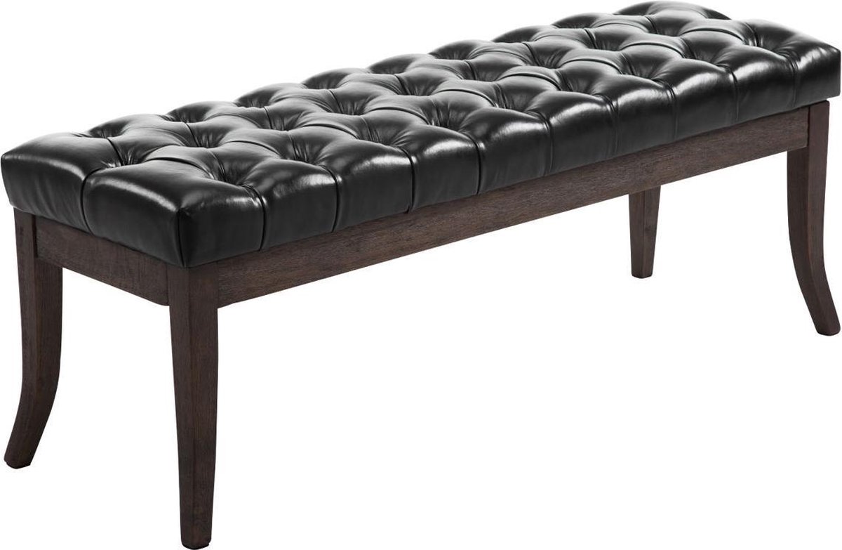 CLP Ramses Bank - Kunstleer zwart 120 cm