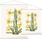 Gele Narcis Aquarel (Daffodil) - Foto op Textielposter - 120 x 160 cm