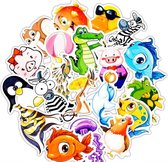 Dieren stickers voor kinderen - Herbruikbaar en watervast - 50 stuks