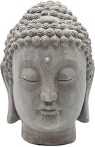 Boeddha hoofd antiek cement - 23,5 x 22,5 x 34 cm