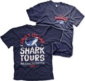 Jaws Heren Tshirt -XL- Amity Island Shark Tours Blauw