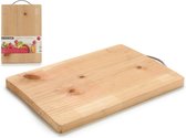 AR Kitchen Bamboe snijplank - serveerplank - kaasplank - tapas plank - dienblad - snij plank - 33 x 23  x 1.8cm - perfect voor het snijden van brood, groenten, fruit, vlees, vis - 100% bamboe