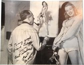 Bennies Poster - Marilyn Monroe Earl Moran Handtekening - 41 X 52 Cm - Zwart En Wit