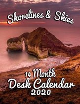 Shorelines & Skies 14-Month Desk Calendar 2020: Beautiful Beach Sunset and Sunrise Scenes from All Over the World