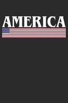 Notebook: America Gift Dot Grid 6x9 120 Pages