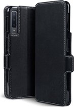 Samsung Galaxy A7 2018 Bookcase hoesje - CaseBoutique - Effen Zwart - Kunstleer