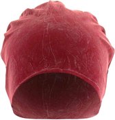 MSTRDS - Stonewashed Jersey Beanie maroon one size Beanie Muts - Rood