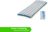 Intex luchtbed - compact kampeerluchtbed - 1 persoons - 184 x 76 x 17 - grijs / blauw (incl. Reparatiekit)