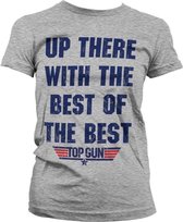 Top Gun - Up There With The Best Of The Best Dames T-shirt - S - Grijs
