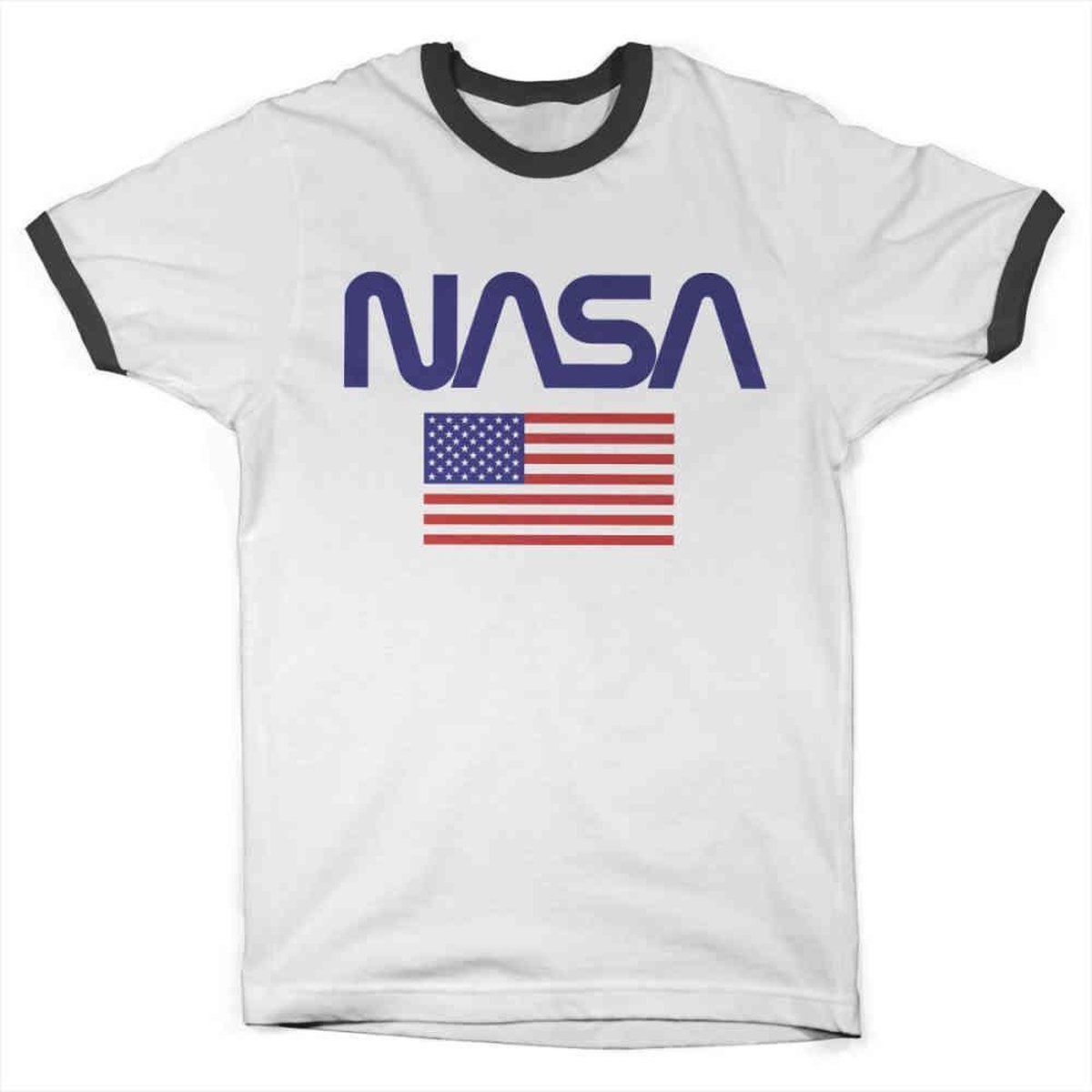 NASA Heren Tshirt -M- Old Glory Wit