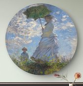 HIP ORGNL Schilderij Vrouw met een parasol - ⌀120cm - Wandcirkel