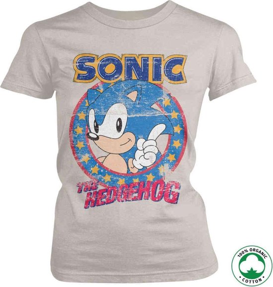 Sonic The Hedgehog Dames Tshirt -2XL- Creme