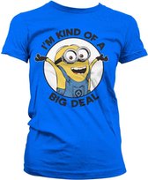 Minions Dames Tshirt -2XL- I'm Kind Of A Big Deal Blauw