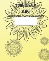 Sunflower Girl Inspirational Composition Notebook