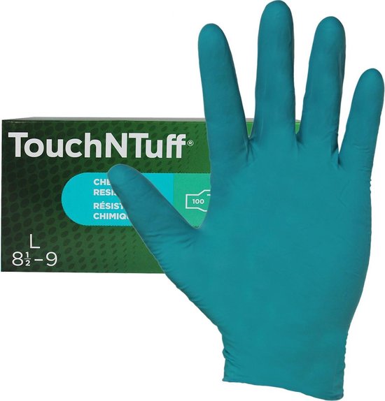 Ansell TouchNTuff - Robust Nitrile Splash Free Handschoenen - 100 stuks -  maat XL | bol.com
