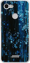 Google Pixel 3 Hoesje Transparant TPU Case - Bubbling Blues #ffffff