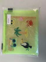 Grote gele etuis met zomer figuren 2 st