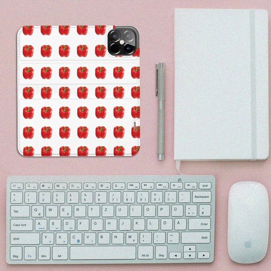 Book Case iPhone 12 Pro Max Phone Case Paprika Red