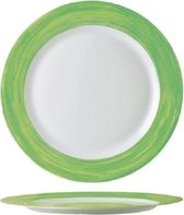 Arcoroc Brush - Dessertborden - Groen - 19cm - (Set van 6) En Yourkitchen E-kookboek - Heerlijke Smulrecepten