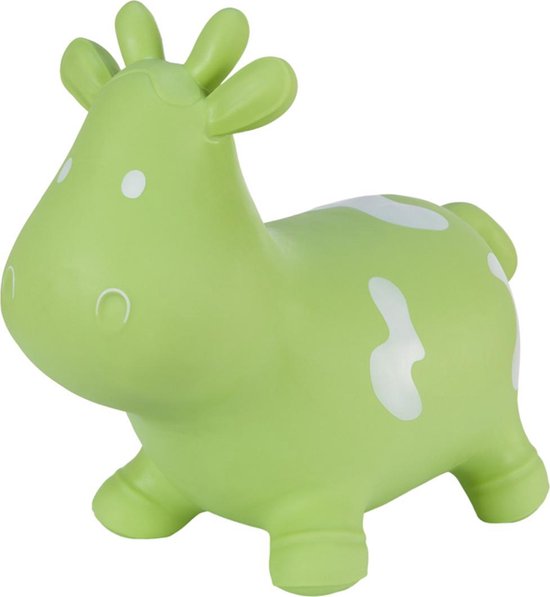Hoppimals Rubber Jumping Animal Green Cow + Pump - Un plaisir de saut  énorme et unique