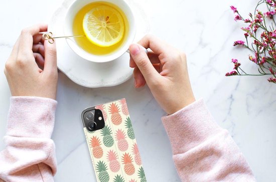 Coque Smartphone iPhone 12 | iPhone 12 Pro Nice Bookcase Ananas