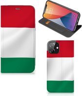 Bookcase Geschikt voor iPhone 12 | Geschikt voor iPhone 12 Pro Telefoonhoesje met Pasjeshouder Hongaarse Vlag