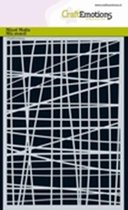 Sjabloon - Hobbysjabloon - lijnen ruit onregelmatig - 15x21cm - A5 - CraftEmotions
