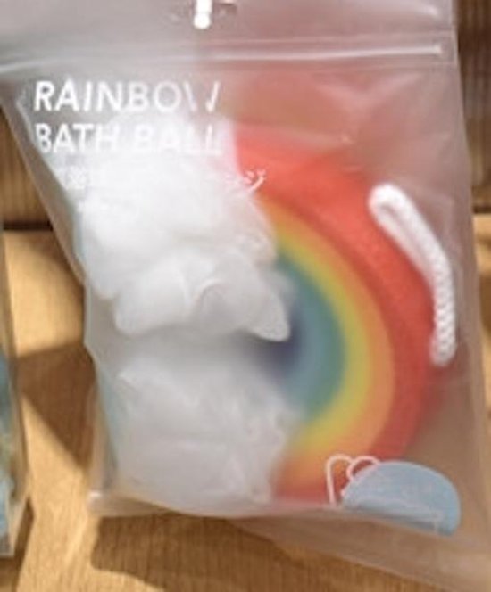 Miniso Japan - Rainbow Bath Ball - Bad douche spons - gezicht lichaam spons  -... | bol.com