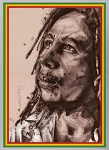 Poster - Bob Marley Painting - 71 X 51 Cm - Multicolor