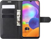 Samsung Galaxy A31 Hoesje Portemonnee Kunstleer Book Case Zwart