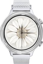 Belesy® Miami - Smartwatch Dames - Nederlandstalige Handleiding - Smartwatch Heren - Horloge - 1.1 inch - Kleurenscherm - Full Touch - Stappenteller - Multi Sport - Multi Watchfaces - Staal -