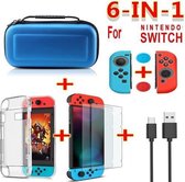 Hoes hardcase 6in1 pakket blauw geschikt voor Nintendo Switch