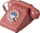 WILD & WOLF 746 Klassieke Retro vaste telefoon - met druktoetsen - burnt terracotta