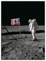 Armstrong photographs Buzz Aldrin (maanlanding) - Foto op Akoestisch paneel - 150 x 200 cm