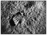 Apollo 11 lunar footprint (maanlanding) - Foto op Akoestisch paneel - 80 x 60 cm