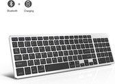 A-Konic draadloos toetsenbord - Universeel keyboard Qwerty | Bluetooth 3.0 - Numeriek - Iron Grey / Zwart