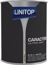 Linitop Caractère Ultra Mat muren & plafonds - Smocky Black 2.5L - Binnen