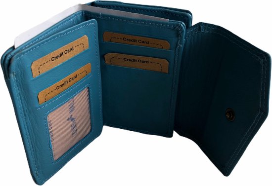 Tepassa - Compacte Dames portemonnee -ruimte voor veel pasjes - Met RFID /  Baby Blauw | bol.com