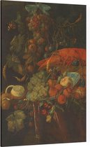 Stilleven met vruchten en een kreeft, Jan Davidsz. de Heem - Foto op Canvas - 100 x 150 cm