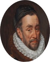 Portret van Willem I, prins van Oranje, Adriaen Thomasz. Key - Foto op Behangcirkel - ⌀ 60 cm