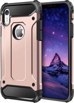 iPhone XR Hoesje - Heavy Duty Back Cover - Hybride Military Grade Case - Rose goud - Epicmobile