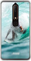 Nokia 6 (2018) Hoesje Transparant TPU Case - Boy Surfing #ffffff