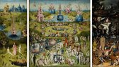 Affiche Jeroen (Jheronimus) Bosch - Jardin des délices terrestres - Triptyque médiéval - Grand 50x70 cm - Maîtres anciens